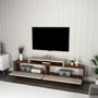 Hanah Home Soporte de TV Nogal claro y beige